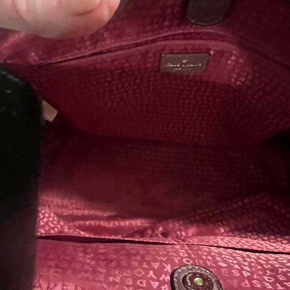 Kate Spade Burgundy Leather & Suede Large Tote Bag - Picture 3 of 10